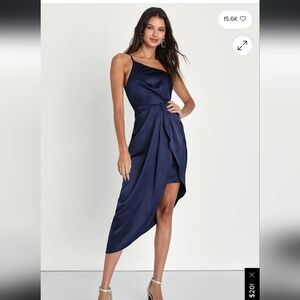 Lulu's Navy Asymmetrical Dress